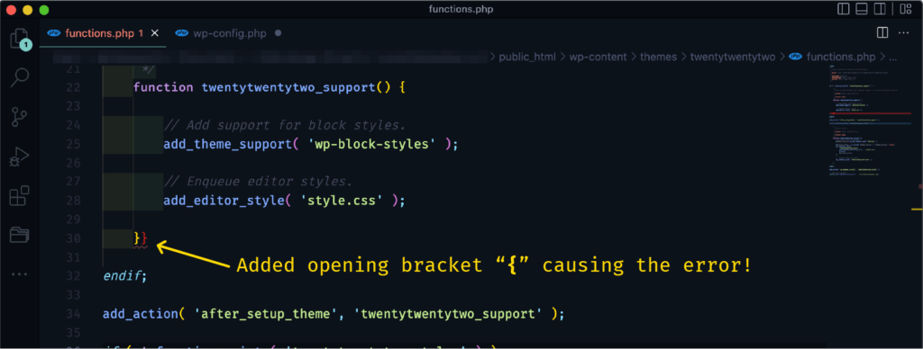 third time lucky how i conquered wordpress third times a charm syntax parse error fix functions.php file