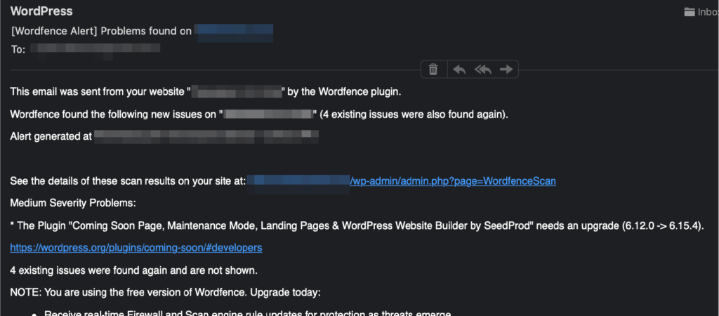 third time lucky how i conquered wordpress third times a charm wordfence email report of outdate plugins or themes