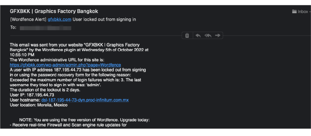 third time lucky how i conquered wordpress third times a charm wordfence report of failed login attempt